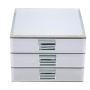 Jewelry Storage Box, 3 Layers Mirrored Jewelry Boxes Trinket Storage Make-up Container Case Drawer