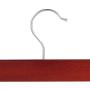 Casafield - 10 Cherry Wooden Pants Hangers with Non-Slip Metal Clips - Premium Lotus Wood & Chrome Swivel Hook for Dress Clothes, Trousers, Skirts, Slacks