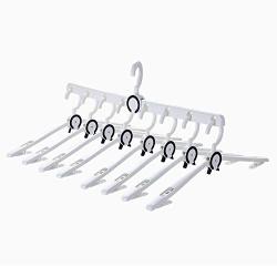 WZP Hanger Home Multi-Function Magic Drying Rack,Non-Slip Foldable Storage Artifact Children Hanging Clip Save Space/White/As Shown