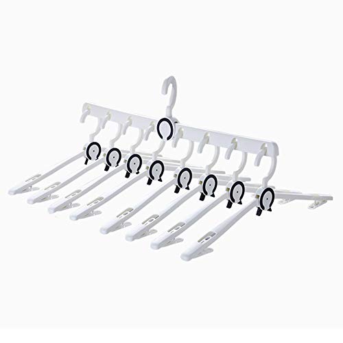WZP Hanger Home Multi-Function Magic Drying Rack,Non-Slip Foldable Storage Artifact Children Hanging Clip Save Space/White/As Shown