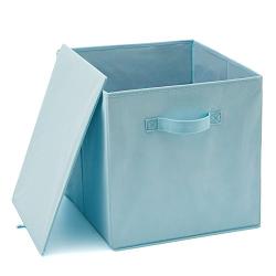 EZOWare Set of 4 Foldable Fabric Basket Bin, Collapsible Storage Cube Boxes for Nursery Toys (13 x 15 x 13 inches) Assorted Color