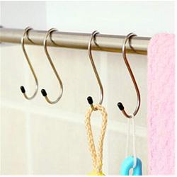 20Pcs Powerful S Shape Clothes Hanger Kitchen Bathroom Door Hangers Hooks Laundry Storage Racks Space Saving Random Color