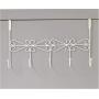 Dingang Over Door Rack Hook Hanger,White Metal 5 Hook Metal Hanger for Hanging Clothes, Coat, Hat Belt