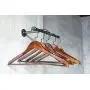 Wall Mounted Industrial Pipe Cloth Hanger Rack, Heavy Duty Rustic Iron Steampunk Style, Black Electroplated Finish with Mounting Hardware Included, Rust Free, Y-Nut