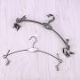 Cabilock Clothes Hanger 5pcs/Pack Stainless Steel Coat Hanger with Curving Tips and Clips for Underwear Bra Panties