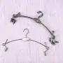 Cabilock Clothes Hanger 5pcs/Pack Stainless Steel Coat Hanger with Curving Tips and Clips for Underwear Bra Panties