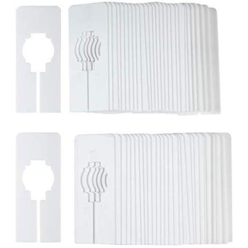 Juvale 60-Pack White Blank Rectangle Hanger Dividers for Clothing Racks, Home, and Closet, 5 x 2 Inches