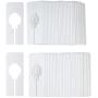 Juvale 60-Pack White Blank Rectangle Hanger Dividers for Clothing Racks, Home, and Closet, 5 x 2 Inches
