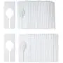Juvale 60-Pack White Blank Rectangle Hanger Dividers for Clothing Racks, Home, and Closet, 5 x 2 Inches