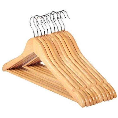 5pcs Solid Wood Hanger Non-Slip Hangers Clothes Hangers Shirts Sweaters Dress Hanger Drying Rack for Home