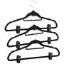 Non-Slip Velet Clothes Hangers -10 Pack - with 5pcs Connector Hooks and 10pcs Clips - Hold Up-To 10 Lbs - for Suit Dress Pants Tie Belt Scarf