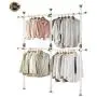 PRINCE HANGER, One Touch Double 2 Tier Adjustable Hanger, Holds 80kg(176LB) per Horizontal bar, Clothing Rack, Closet Organizer,38mm Vertical Pole, Heavy Duty, Garment Rack, PHUS-0033, Made in Korea PRINCE HANGER, One Touch Double 2 Tier Adjustable Hanger, Holds 80kg(176LB) per Horizontal bar, Clothing Rack, Closet Organizer,38mm Vertical Pole, Heavy Duty, Garment Rack, PHUS-0033, Made in Korea
