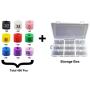 Clothes Hanger Size Markers Quickly Identify Garment Size - 9 Sizes and Each 50Pcs/Set (XXS-4XL) with Separate Compartments Storage Boxes 450Pcs