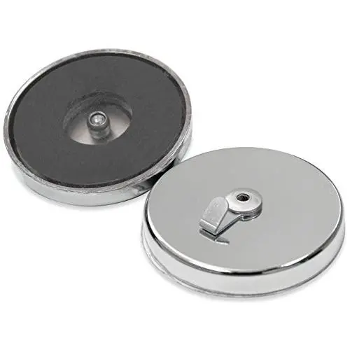 Master Magnetics 07254 Magnetic Hook with Decor Hook Chrome Plate, 2.63" Diameter, 0.750" Thick, Silver Master Magnetics 07254 Magnetic Hook with Decor Hook Chrome Plate, 2.63" Diameter, 0.750" Thick, Silver