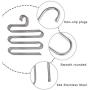 BKONY Multi-Purpose Pants Hangers, S-Type 5 Layers Stainless Steel Clothes Hangers Storage Pant Rack Closet Space Saver for Trousers Jeans Towels Scarf Tie