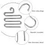 BKONY Multi-Purpose Pants Hangers, S-Type 5 Layers Stainless Steel Clothes Hangers Storage Pant Rack Closet Space Saver for Trousers Jeans Towels Scarf Tie