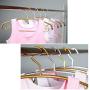 Space Aluminum Alloy Seamless Hanger Anti-Shoulder Corner Suit Jacket Dedicated Hanger Household Thickened Bold Clothes Hanger (Including 10),Pink