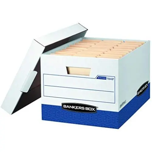Bankers Boxes R-Kive Heavy-Duty Storage Boxes, FastFold, Lift-Off Lid, Letter/Legal, Value Pack of 20 (0724314) Bankers Boxes R-Kive Heavy-Duty Storage Boxes, FastFold, Lift-Off Lid, Letter/Legal, Value Pack of 20 (0724314)