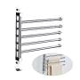 END 5 Arms Swivel Towel Bar,Stainless Steel Bathroom Swing Hanger Towel Rack Holder Storage Space Saving Swinging Towel Bar for Bathroom - Wall Mounted Towel Holder Organizer