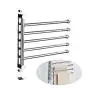 END 5 Arms Swivel Towel Bar,Stainless Steel Bathroom Swing Hanger Towel Rack Holder Storage Space Saving Swinging Towel Bar for Bathroom - Wall Mounted Towel Holder Organizer