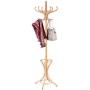 ZKYMJ Wood Stand hat Coat Coat Rack Hanging Bag Hanger Tree 12 Hook with Umbrella Stand Modern Hanger Clothes (Color : D)