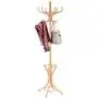 ZKYMJ Wood Stand hat Coat Coat Rack Hanging Bag Hanger Tree 12 Hook with Umbrella Stand Modern Hanger Clothes (Color : D)