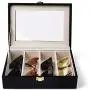 Oirlv Black Leather Women Men Sunglasses Organizer Eyewear Storage Boxes with Lid and Lock Oirlv Black Leather Women Men Sunglasses Organizer Eyewear Storage Boxes with Lid and Lock