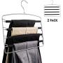 ALIOO Clothes Pant Hanger Closet Storage Organizer for Scarf Trouser Laundry Room Hanging(2 Pack)