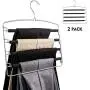 ALIOO Clothes Pant Hanger Closet Storage Organizer for Scarf Trouser Laundry Room Hanging(2 Pack)