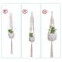 Flosky 3pcs/Set Macrame Plant Hanger Pot Holder Indoor Outdoor Rope Hanging Basket Home