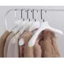 8pcs 38cm Thick Wide Shoulder White Plastic Clothes Hanger for Coats Garment and Fur