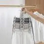 WZP Hanger Multi-Layer Hanger Home Multi-Function Wardrobe Clothes Rack,with Clip Hanger Pants Storage Shelf Non-Slip Hanger Bearing Strong/Gray/As Shown