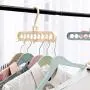 Best Design 5pcs Plastic Magic Clothes Hanger Rotary Multiport Support Circle Home, Adult Plastic Hangers - Clothes Drying Rack, Plastic Pants Hanger, Drying Rack, Clothes Drying Hanger