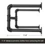 SONGMICS Wall-Mounted Clothes Rack, Set of 2, Industrial Pipe Clothes Hanging Bar, Space-Saving, 43.3 x 11.8 x 11.5 Inches, Holds up to 132 lb, Easy Assembly, for Small Space, Black UHSR64BK-02