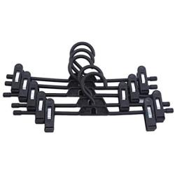 SONGLIN Black Multifunctional Plastic Pants Clip Multi-Layer Superimposed Pants Rack Colorful Clothes Non-Slip Hanger