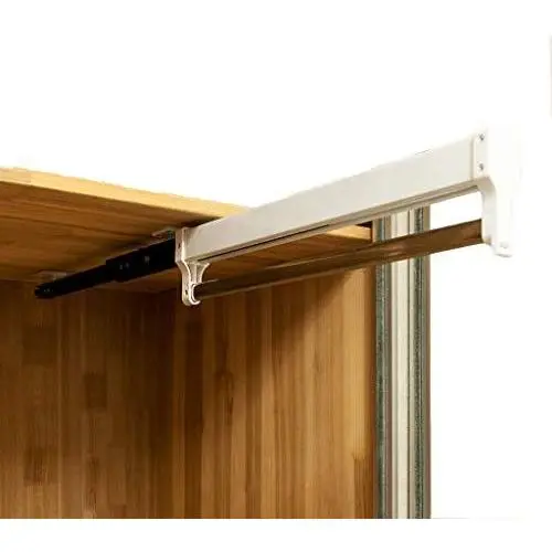 Cabinet Pull Out Clothes Hanger Rod Extendable Closet Rod Adjustable Wardrobe Clothing Rail Closet Organizer Rack (Size : 400mm) Cabinet Pull Out Clothes Hanger Rod Extendable Closet Rod Adjustable Wardrobe Clothing Rail Closet Organizer Rack (Size : 400mm)