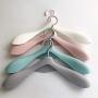 High-tech type 10pcs/Lot Thick Wide Shoulder Plastic Clothes Hanger Wardrobe Closet Plastic Scarf Clothes Hangers Storage,Pink