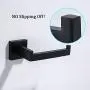 TURS SUS 304 Stainless Steel Toilet Paper Holder Storage Bathroom Paper Towel Dispenser Tissue Roll Hanger Contemporary Square Style Wall Mount
