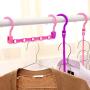 BFY Household Appliances .5-Hole Plastic Clothes Hanger Magic Hanger Hanger Wonder Closet Organizer Multi-port Hook，Random Color Delivery