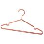 KOOBAY Top 17" Rose Copper Gold Shiny Steel Wire Clothes Hanger Non Slip Shoulders for Shirts ,Coat ,Slacks Storage & Display (60)