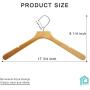 Perfecasa Svelte Series Wooden Hangers 10 Pack, Suit Hangers, Coat hangers (Natrual)