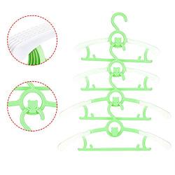 HJYPYJ Magic Hanger,Multifunctional Hangers,Save Space Stackable Retractable Organizer Hanger Non-Slip/Green / 50 pcs