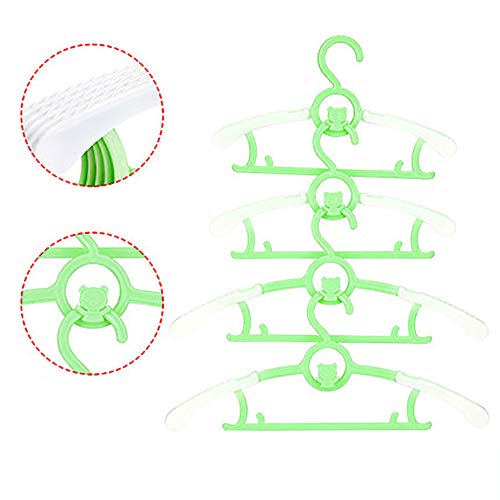 HJYPYJ Magic Hanger,Multifunctional Hangers,Save Space Stackable Retractable Organizer Hanger Non-Slip/Green / 50 pcs
