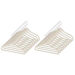 Whitmor Flocked Suit Hangers Set of 20 Beige