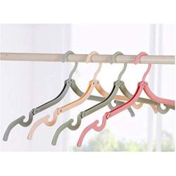 10pcs Random Color Traveling Clothes Hangers Multi-Function Portable Outdoor Plastic Folding Baby Hanger for Clothes Drying in Clothes Organizer