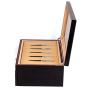 3 Layer Wood Pen Display Boxes 34 Pen Organizer Box, Pen Display Case Storage Box,Top Glass Window Pen Fountain Collection Display Case (Black)