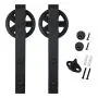 SMARTSTANDARD Sliding Barn Door Hardware Rollers 2PCS (Black) (Big Industry Wheel Hangers) SMARTSTANDARD Sliding Barn Door Hardware Rollers 2PCS (Black) (Big Industry Wheel Hangers)