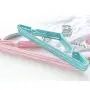 Yijiang Beautiful and Lightweight 40 Pack Metal Non-Slip Hangers Ultra Thin Space Saving Rubber Coated Metal Hangers Groove Design Clothes Rack (Color : Pink)