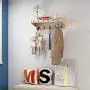 Wall Hook Shelf Rack Wall Hanger Wall Coat Rack Creative Clothes Hanger Natural Bamboo Delicate Porcelain Hook,C+53cm+4hooks Wall Hook Shelf Rack Wall Hanger Wall Coat Rack Creative Clothes Hanger Natural Bamboo Delicate Porcelain Hook,C+53cm+4hooks