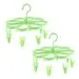 uxcell Household 8 Clips Laundry Clothes Underwear Socks Hanger 2pcs Green uxcell Household 8 Clips Laundry Clothes Underwear Socks Hanger 2pcs Green